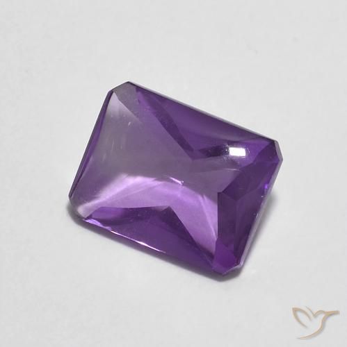 Amatista Violeta rosado natural de 1.39 ct, Corte Octágono / Esmeralda, Transparente