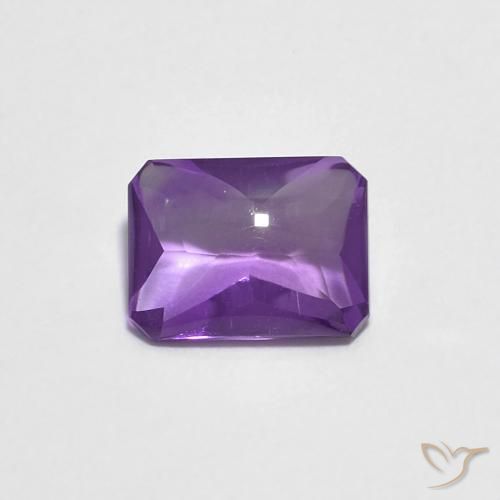 1.32ct Natural Violeta púrpura Amatista, corte esmeralda, Transparente