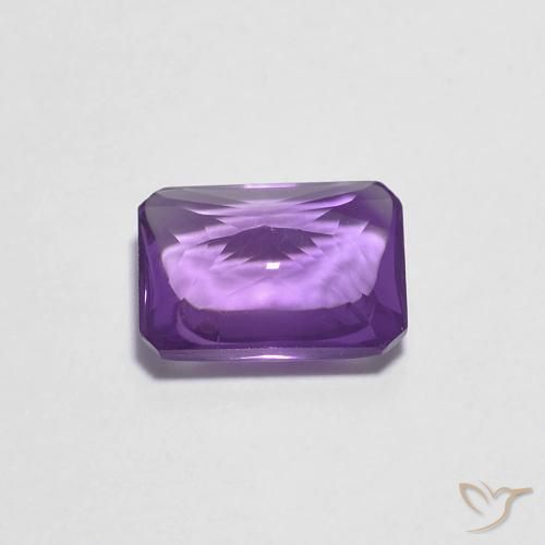 Amatista Violeta púrpura natural de 1.32 ct, Corte Octágono / Esmeralda, Transparente