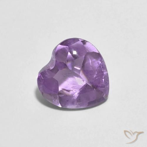 Amatista Violeta rosado natural de 1.94 ct, Corazón, Transparente