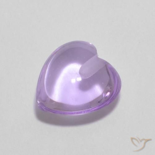 0.95ct Natural Medium Light-Violet Amatista, Corazón, Transparente