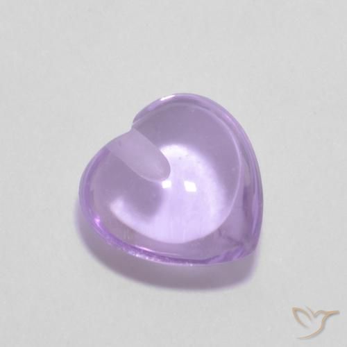 Amatista Medium Light-Violet natural de 0.95 ct, Corazón, Transparente