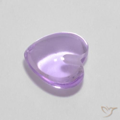 Amatista Medium Light-Violet natural de 0.95 ct, Corazón, Transparente