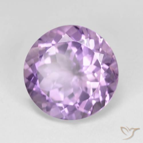 Amatista Violeta medio natural de 7.22 ct, Redondo, VVS-VS