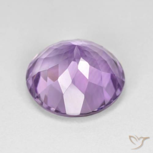 Amatista Violeta medio natural de 7.22 ct, Redondo, VVS-VS