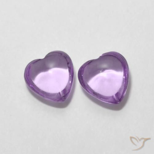 1.66ctw Natural Violeta rosáceo medio Amatista, Corazón, Transparente