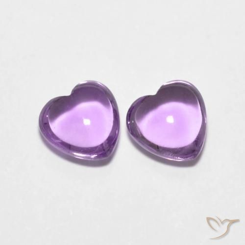 1.62ctw Natural Violeta rosado Amatista, Corazón, Transparente