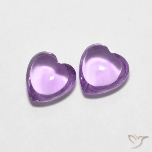 1.74ctw Natural Violeta rosado Amatista, Corazón, Transparente