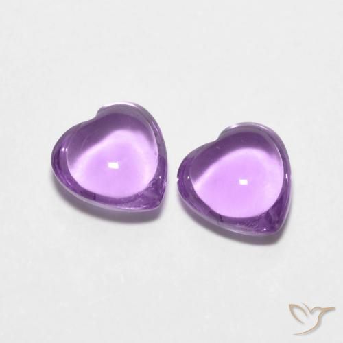 1.69ctw Natural Violeta rosado Amatista, Corazón, Transparente