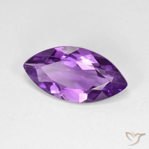 Amatista Medium Dark-Violet natural de 3.14 ct, Marquesa, VVS