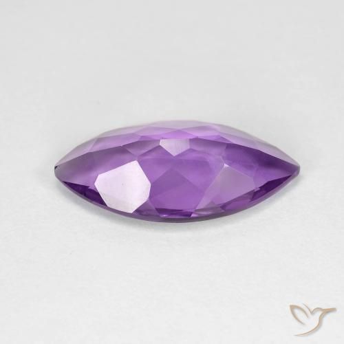 Amatista Medium Dark-Violet natural de 3.14 ct, Marquesa, VVS