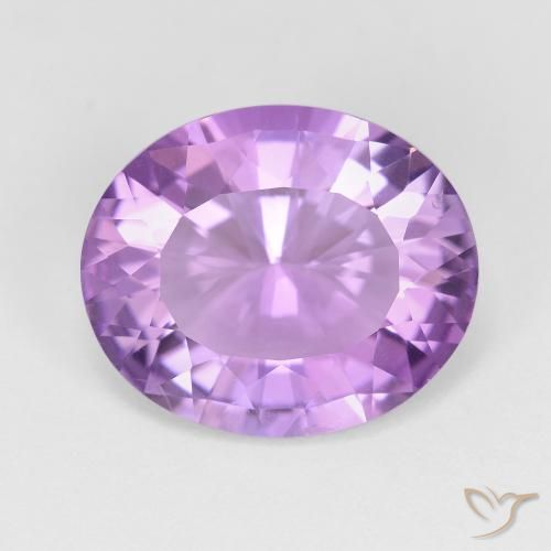 6.17ct Natural Violeta rosado Amatista, Ovalada, VVS