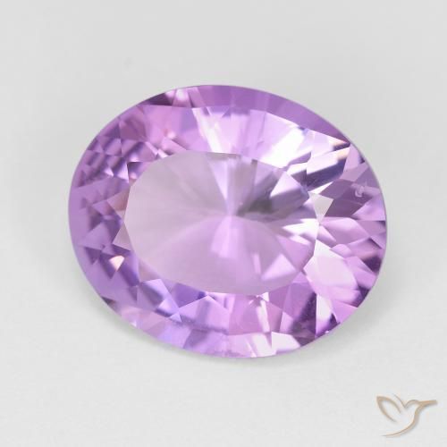 Amatista Violeta rosado natural de 6.17 ct, Ovalada, VVS