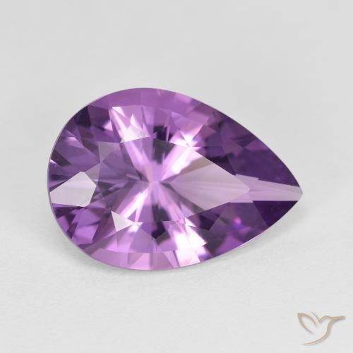 4.47ct Natural Violeta medio claro Amatista, En forma de pera, VVS