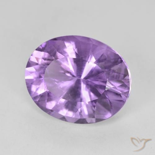 Amatista Violeta rosado natural de 5.95 ct, Ovalada, VVS-VS