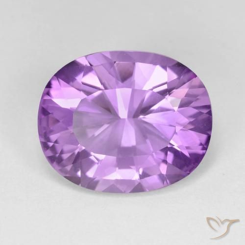 6.63ct Natural Violeta púrpura Amatista, Ovalada, VVS-VS