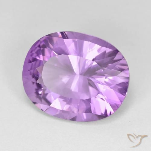 Amatista Violeta púrpura natural de 6.63 ct, Ovalada, VVS-VS
