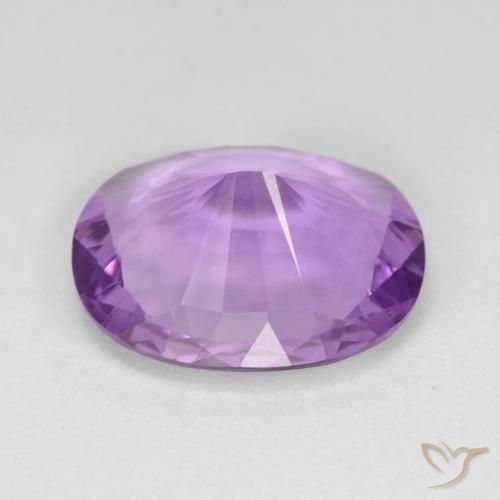 Amatista Violeta púrpura natural de 6.63 ct, Ovalada, VVS-VS