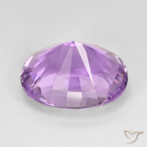 Amatista Violeta púrpura medio natural de 12.86 ct, Ovalada, VVS-VS