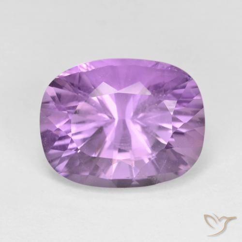 6.21ct Natural Violeta rosado Amatista, Forma Cojín, VVS-VS
