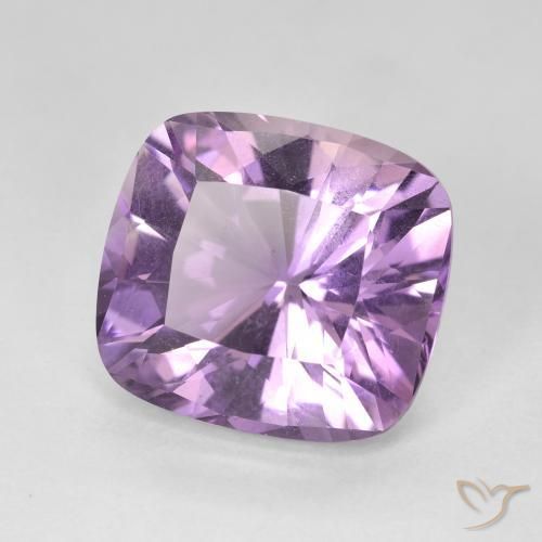 Amatista Violeta púrpura natural de 8.76 ct, Forma Cojín, VVS