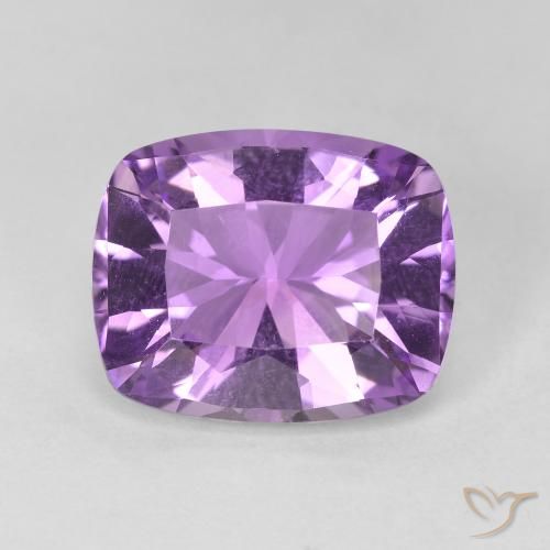 5.68ct Natural Violeta rosáceo oscuro Amatista, Forma Cojín, VVS