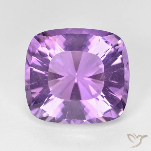 8.55ct Natural Violeta rosáceo medio Amatista, Forma Cojín, VVS