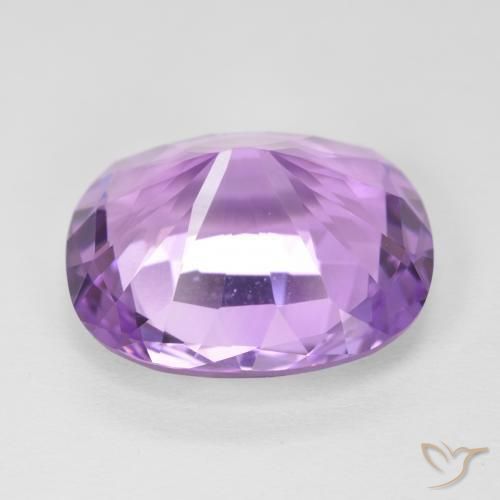 Amatista Violeta medio natural de 10.42 ct, Forma Cojín, VVS