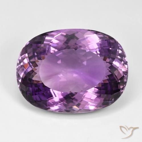 100.51ct Natural Violeta medio claro Amatista, Ovalada, IF