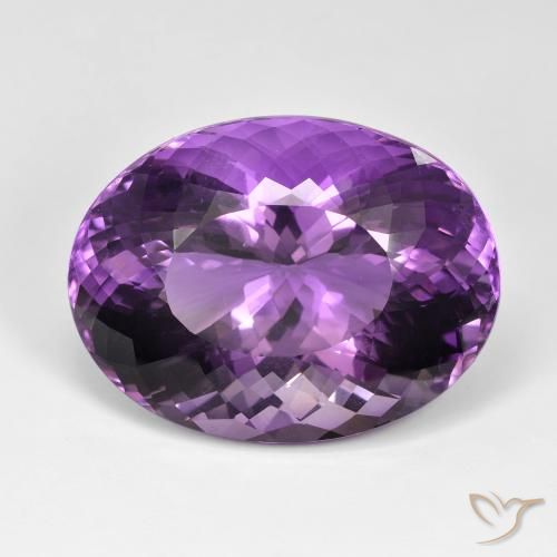 89.75ct Natural Violeta púrpura Amatista, Ovalada, IF