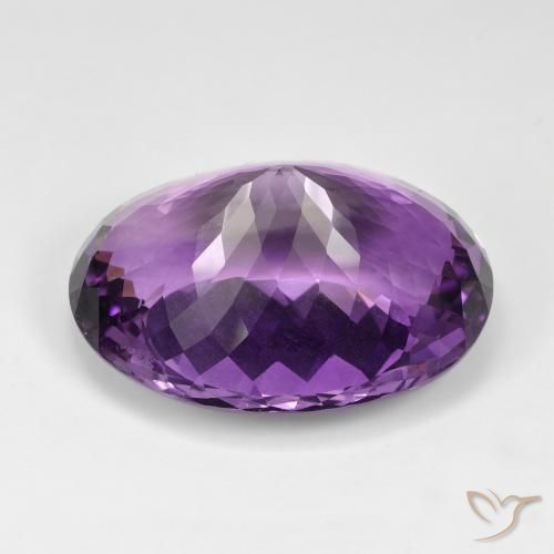 Amatista Violeta púrpura natural de 89.75 ct, Ovalada, IF
