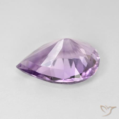 Amatista Violeta medio claro natural de 7.30 ct, En forma de pera, VVS