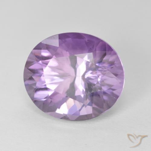Amatista Violeta claro natural de 5.07 ct, Ovalada, VS