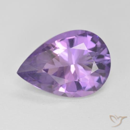 5.39ct Natural Violeta medio Amatista, En forma de pera, VVS