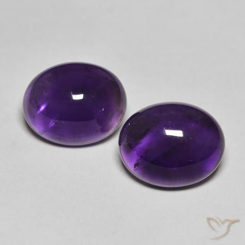 5.50ctw Natural Violeta oscuro Amatista, Ovalada, Transparente