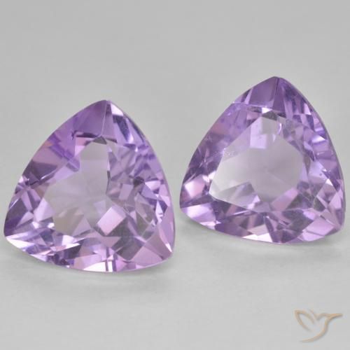 Gemas de Amatista Violeta rosado natural de 5.70 ct, Trillón, VS