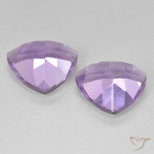 Gemas de Amatista Violeta rosado natural de 5.70 ct, Trillón, VS