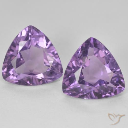 Gemas de Amatista Violeta berenjena natural de 5.62 ct, Trillón, VVS-VS