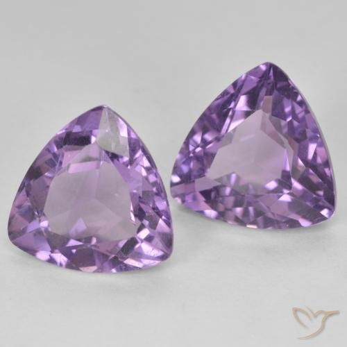 Gemas de Amatista Violeta berenjena natural de 5.62 ct, Trillón, VVS-VS