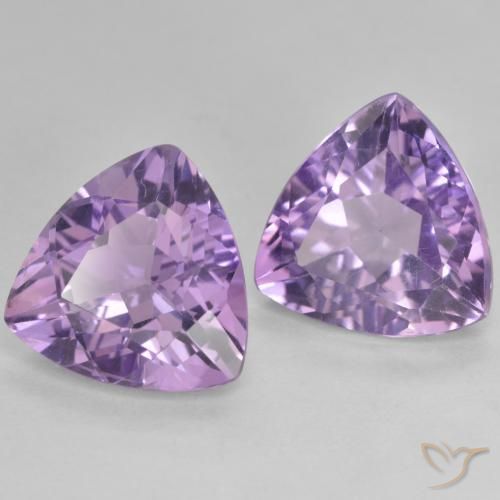 Gemas de Amatista Violeta berenjena natural de 5.57 ct, Trillón, VVS-VS