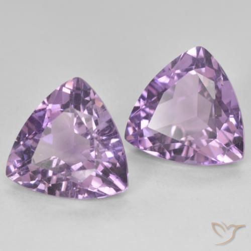 Gemas de Amatista Violeta medio natural de 5.77 ct, Trillón, VS