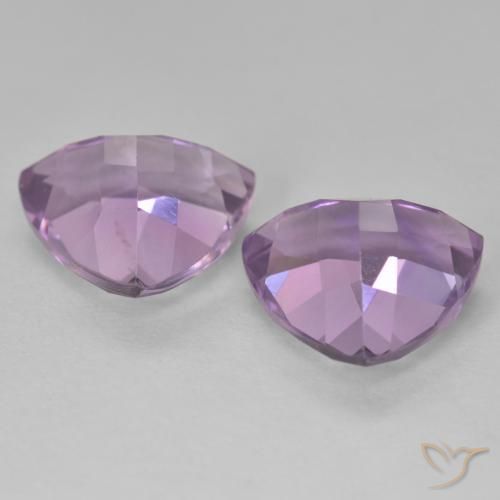 Gemas de Amatista Violeta medio natural de 5.77 ct, Trillón, VS