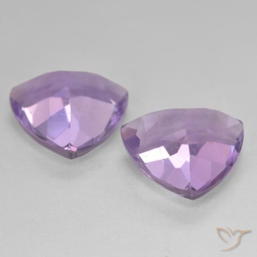 Gemas de Amatista Violeta medio natural de 5.55 ct, Trillón, VS