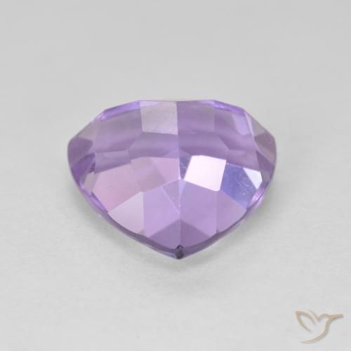 Amatista Violeta medio natural de 3.24 ct, Trillón, VVS-VS