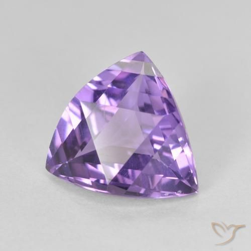 Amatista Violeta vívido natural de 3.06 ct, Trillón, VVS-VS