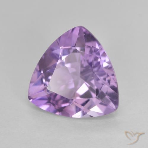 Amatista Violeta iris rosáceo natural de 2.92 ct, Trillón, VVS