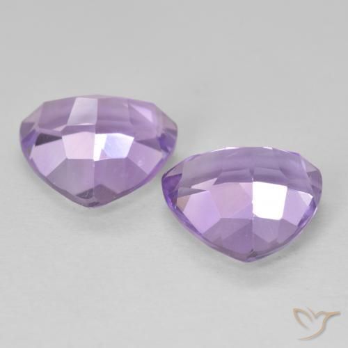 Gemas de Amatista Violeta iris intenso natural de 5.86 ct, Trillón, VVS-VS