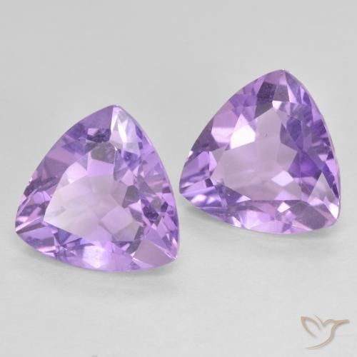 Gemas de Amatista Violeta medio natural de 5.59 ct, Trillón, VVS-VS
