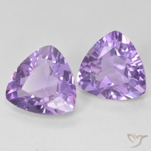 Gemas de Amatista Tono violeta intenso natural de 5.35 ct, Trillón, VVS-VS
