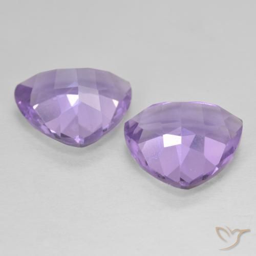 Gemas de Amatista Tono violeta intenso natural de 5.35 ct, Trillón, VVS-VS
